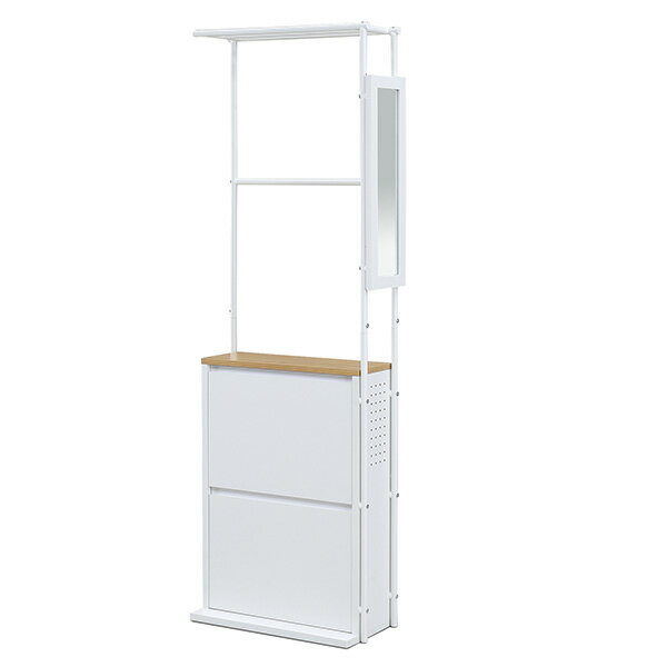 【P10倍】玄関前収納 子供用 幅60 幅60X奥行20X高さ175 収納家具 かわいい 玄関収納 キッズ 子供 ジュニア 白 ホワイト 収納 大川 新生活 新...