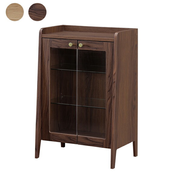 キャビネット チェスト 収納庫 収納棚 ガラス戸 リビング 収納 完成品 59cm 幅59cm おしゃれ ナチュラル ブラウン モダン 北欧 リビングインテリア リビングボード 一人暮らし 新生活 韓国インテリア