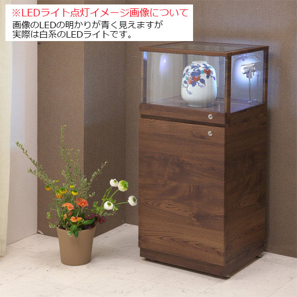 【P10倍】コレクションボード キャビネット LEDライト付き 鍵付き ショーケース 幅55cm ディスプレイ収納 ガラスケース モダン 完成品 リビング収納 ...