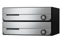 ナスタ Nasta 2戸用 ポスト KS-MB3202PU-2 / 前入前出 横型 防滴タイプ 屋内屋外 集合住宅用ポスト 郵便受・宅配ボックス 盗難配慮機構 【W360×H200】