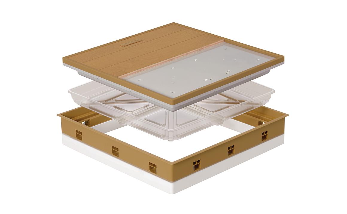 城東 (joto) 床下点検口 SPF-R60F12-UA1- アイボリー（IV）・ナチュラル（NL）・ミディアムブラウン（M..