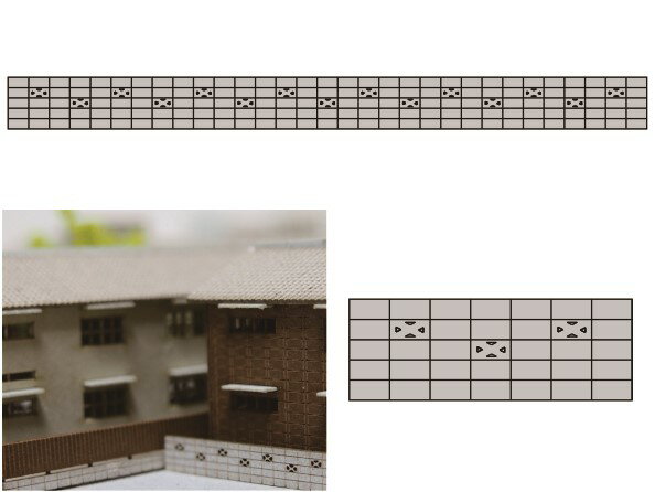 1/200建築模型用　ブロック塀B　5枚入　【アドバンス】【建築模型】【鉄道模型】【ネコポス可】