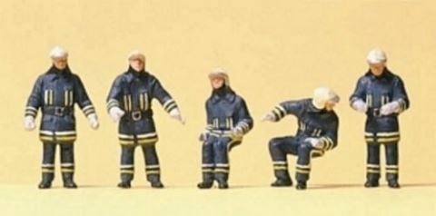 Ho Gauge - Preiserプライザー10487　消防車に乗る消防士たち【HO人形】【塗装済み】【ジオラマ小物】【ネコポス可】