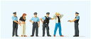 Preiserプライザー10589 警察官と取り押さえられた犯人【HO人形】【塗装済み】【ジオラマ小物】【ネコポス可】
