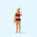 Preiserプライザー28163 水着姿でアイスを食べる女性【HO人形】【塗装済み】【ジオラマ人形】