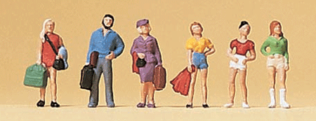 Preiserプライザー79023　立っている若い人たち　乗客【Nゲージ人形】【塗装済み】【ジオラマ小物】【..