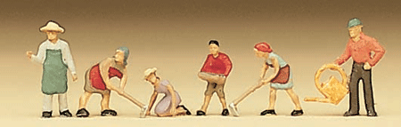 Preiserプライザー79046　ガーデニング、農作業をしている人たち【Nゲージ人形】【塗装済み】【ジオラマ小物】【レジャー】【ネコポス可】のサムネイル