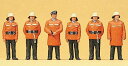 preiserプライザー10214 防護服を着た消防士【HO人形】【塗装済み】【ジオラマ小物】【ネコポス可】