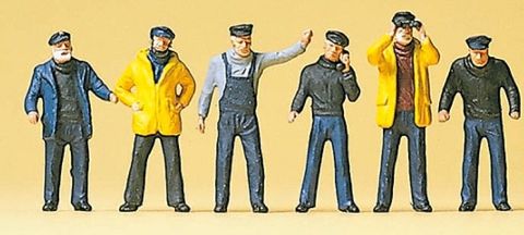 preiserプライザー10353　船のクルー【HO人形】【塗装済み】【ジオラマ小物】【ネコポス可】