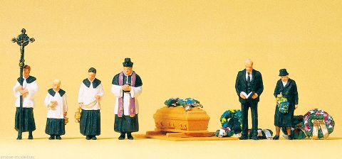 preiserプライザー10520　葬儀　カトリック【HO人形】【塗装済み】【ジオラマ小物】