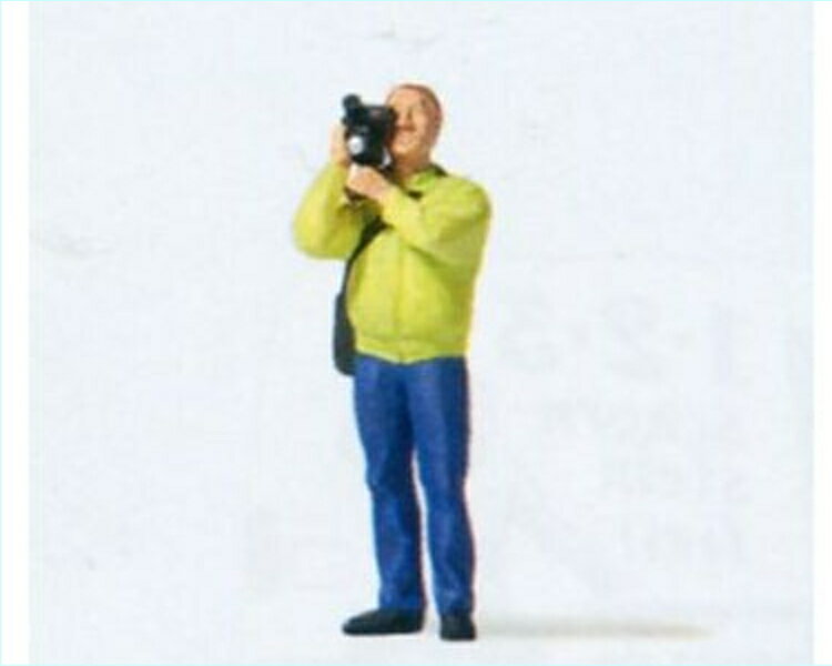 Preiserプライザー28257　ビデオカメラで撮影【HO人形】【塗装済み】【ジオラマ人形】
