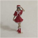 1/80 サンタのコスプレをする女の子【塗装済み】【HOゲージ】(3)