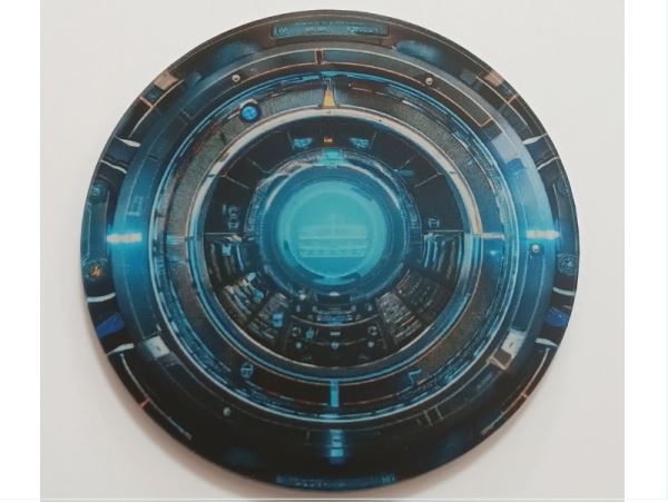 アクリルジオラマベース　宇宙・惑星D2　円形10センチ　展示台　フリマイベント展...