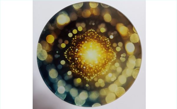 アクリルジオラマベース　輝き・パーティクル・玉ぼけB　円形6センチ　展示台　フ...