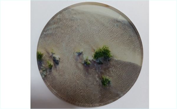 アクリルジオラマベース　砂漠A　円形10センチ　展示台　フリマイベント展示台に【...