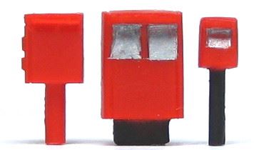 1/150 情景アクセサリー 郵便差出箱【YSK】【鉄道模型】【カラーレジン製】【Nゲージ】【ネコポス可】