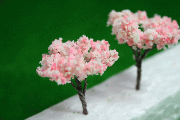 樹木模型 桜 40mm ピンク×白の桜 5本セットの紹介画像2