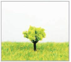 ミニチュア樹木模型　18mm　黄緑　10本セット