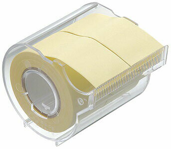 ロール付箋 ロールふせん ヤマト メモックロールテープ再生紙 再生紙+蛍光紙 25mm幅 カッター付き R-25..