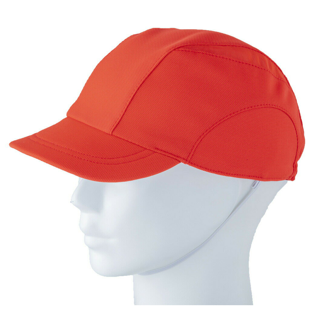 紅白帽 赤白帽 フットマーク あごゴム交換ループつき遮熱体操帽子 Mサイズ Lサイズ 体操帽子 熱中症対策 UV対策 体操帽子