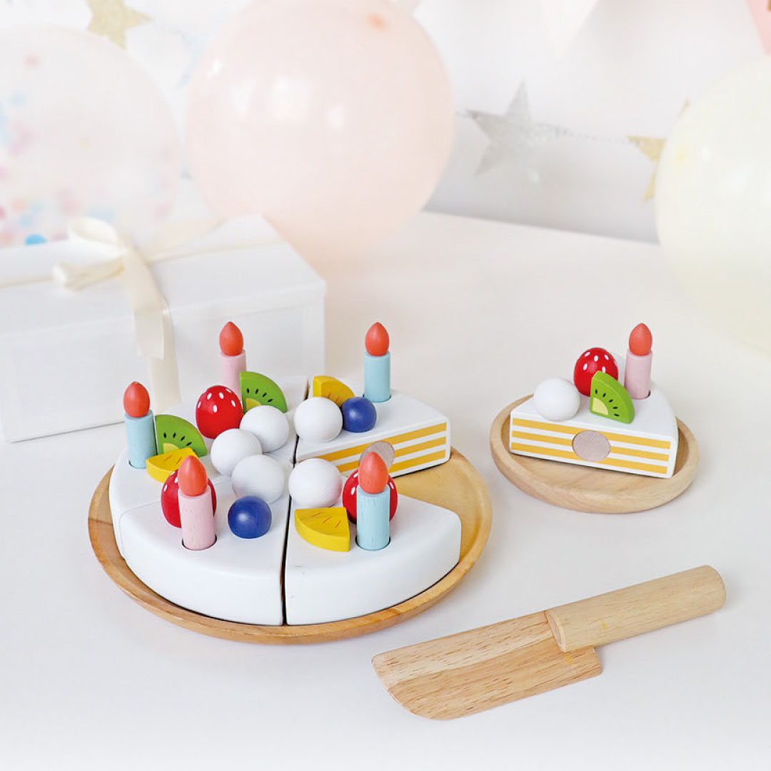 クリスマス ギフト プレゼント 木のおもちゃ エド・インター My Fresh Fruit Cake おままごと ケーキ 子供 出産祝い 1歳 2歳 3歳 誕生日 知育 玩具 除菌 孫 ごっこ遊び 2