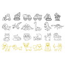 グラスデコ 用 オーナメント プレート はたらくクルマ きょうりゅう いぬ ねこ 24個セット サンキャッチャー ガラス絵の具 ガラス絵具 小学生 低学年 子供会 かわいい 4歳 5歳 6歳 小学生 低学年 女の子 男の子 ヤマト