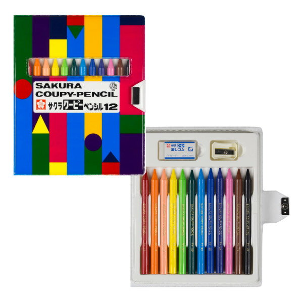 サクラクレパス クーピー12色 ソフトケース クーピーペンシル 色鉛筆 学用品 小学校 文具 文房具のサムネイル