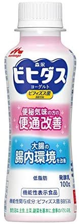 商品情報種類別発酵乳無脂乳固形物8.5％乳脂肪分0.8％原材料乳製品、ミルクオリゴ糖（ラクチュロース）、砂糖/安定剤（ペクチン）、甘味料（スクラロース）内容量2400g（100g×24本）賞味期限側面に表示保存方法要冷蔵10℃以下製造者森永乳業株式会社東京都港区芝5−33−1森永乳業　便秘改善ドリンクタイプ（ビヒダスヨーグルト）100g×24本 ビフィズス菌BB536を20億個配合したヨーグルト！ 6