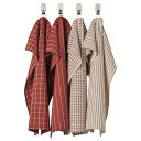 IKEA イケア RINNIG リンニング キッチンクロス ホワイト レッド系 45x60 cm(706.099.85)メール便でお届け