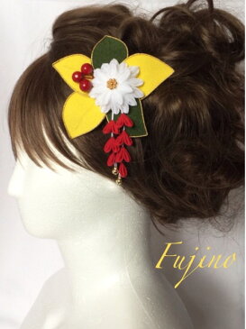 【つまみ細工】5枚華 コーム簪セット ヘアアクセサリー 髪飾り ちりめん 浴衣 着物 打掛 造花 アートフラワー アーティシャルフラワー かんざし グラデーション 正絹 シルク りぼん