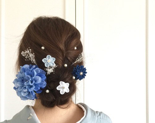 つまみ細工 Uピンセット 青 七五三 成人式 卒業式 浴衣 ヘアアクセサリー 髪飾り ちりめん 浴衣 着物 打掛 造花 アートフラワー アーティシャルフラワー かんざし グラデーション 正絹 シルク りぼん つまみ細工 Uピンセット 青 七五三 成人式 卒業式 浴衣 ヘアアクセサリー 髪飾り ちりめん 浴衣 着物 打掛 造花 アートフラワー アーティシャルフラワー かんざし グラデーション 正絹 シルク りぼん
