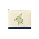亀ポーチ海の生き物 海 オリジナルデザイン オリジナル 20×14cm ペンケース 化粧ポーチ 収納ポーチ 可愛い かわいい