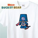 NFT Bucket Bear 385 Tシャツ NFT バケットベア イラスト アパレル グッズ キャラクターホワイト S M L XLバケツを頭からかぶった覆面キャラクター『BucketBear』