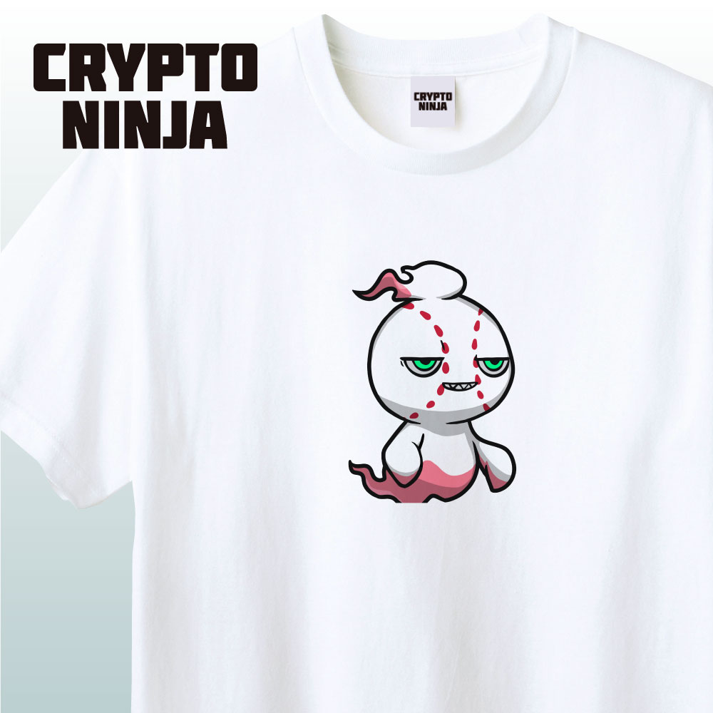 CryptoNinjaPartners Mitama-Baseball #00223 TシャツCNP グッズ Crypto Ninja Partners クリプト忍者 クリプトニンジャパートナーズ ミタマ 心霊 野球ボール かっこいい TシャツNFT イラスト アパレル グッズ キャラクターホワイト S M L XL