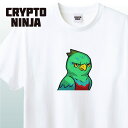 CryptoNinjaPartners Narukami-Resplendent quetzal #00055 TシャツCNP グッズ Crypto Ninja Partners クリプト忍者 クリプトニンジャパートナーズ ナルカミ 鷹 ホース 猛禽類 かっこいい TシャツNFT イラスト アパレル グッズ キャラクターホワイト S M L XL