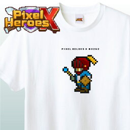 NFT Pixel Heroes X #3262ピクセルヒーローズエックス TシャツNFT 杖 盾 魔術 スーパーヒーロー 面白い かっこいい ドット絵 ピクセルアート イラスト アパレル グッズ キャラクターホワイト S M L XL
