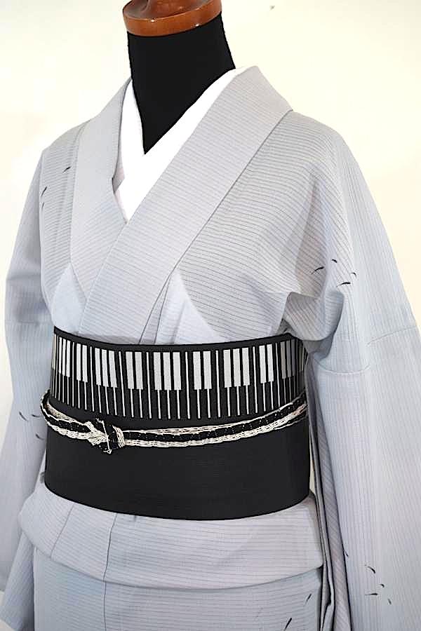 【夏・絽・着物単品】【東レシルック】仕立て上がり洗える着物（小紋）「めだか」のサムネイル