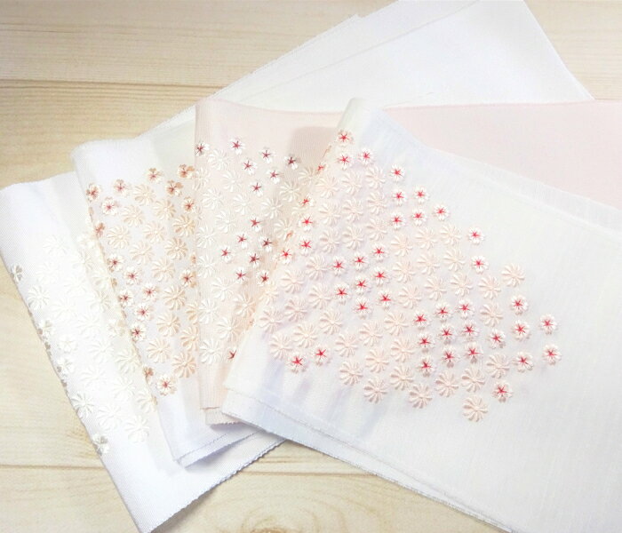 Rakuten - 新色小花柄刺繍人気柄　和装小物　刺繍小物 　半衿　正絹　振袖　成人式　結婚式　卒業式　正絹小物　小花柄　結婚式　着物　小紋　絹100％　オススメ