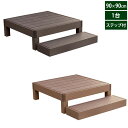 ウッドデッキ 人工木 エコフィール 90cm×90cm 1台 ステップセット ECOFEEL PWDE-1P-STP