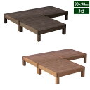 ウッドデッキ 人工木 エコフィール 90cm×90cm 3台 ECOFEEL PWDE-3P