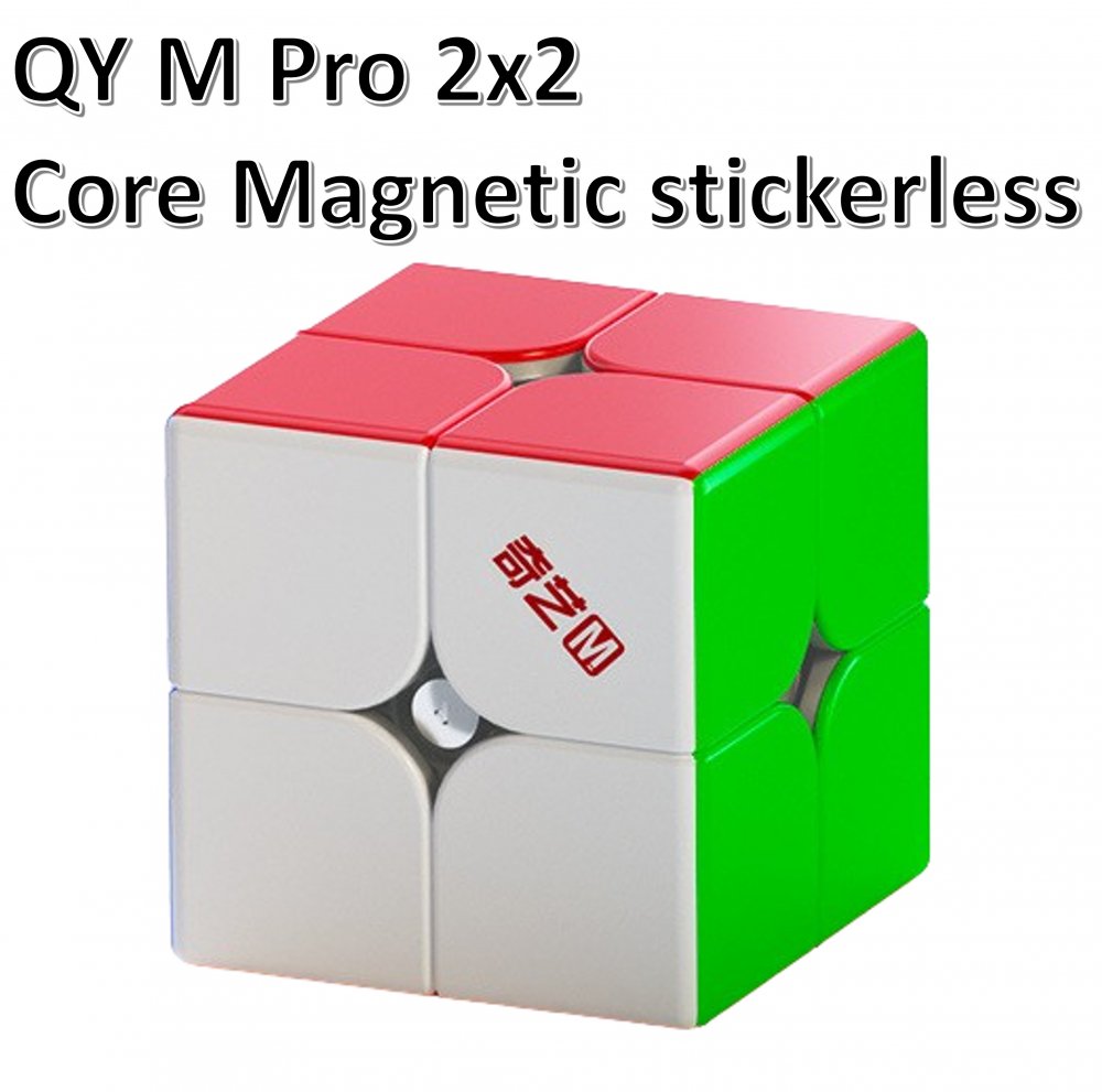 正規販売店 安心の保証付き QY M Pro 2x2 Core Magnetic stickerless コアマグネット搭載 2x2x2キューブ ステッカーレス （中国語外箱）