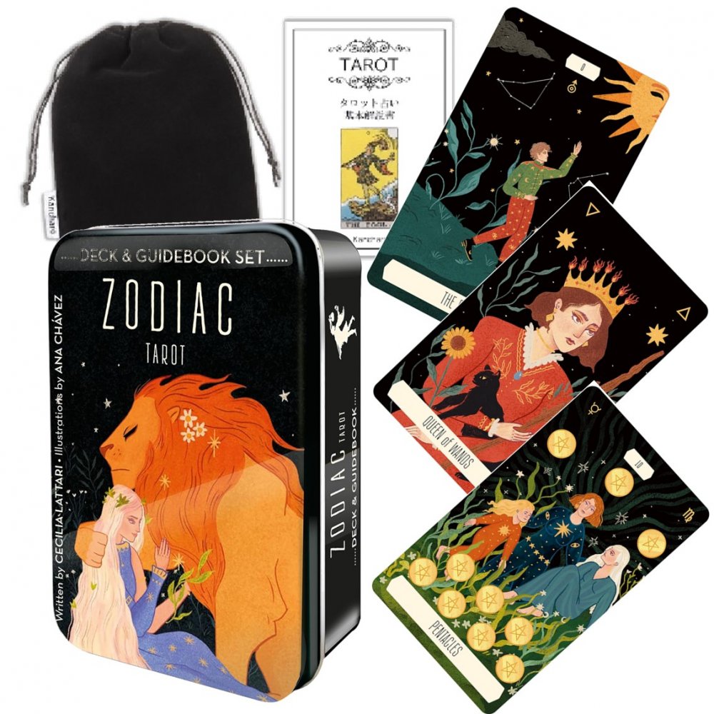 y^bgJ[hz ]fBAbN^bg ʓ Zodiac Tarot In A Tin {̃^bgJ[h{&|[`t Ki