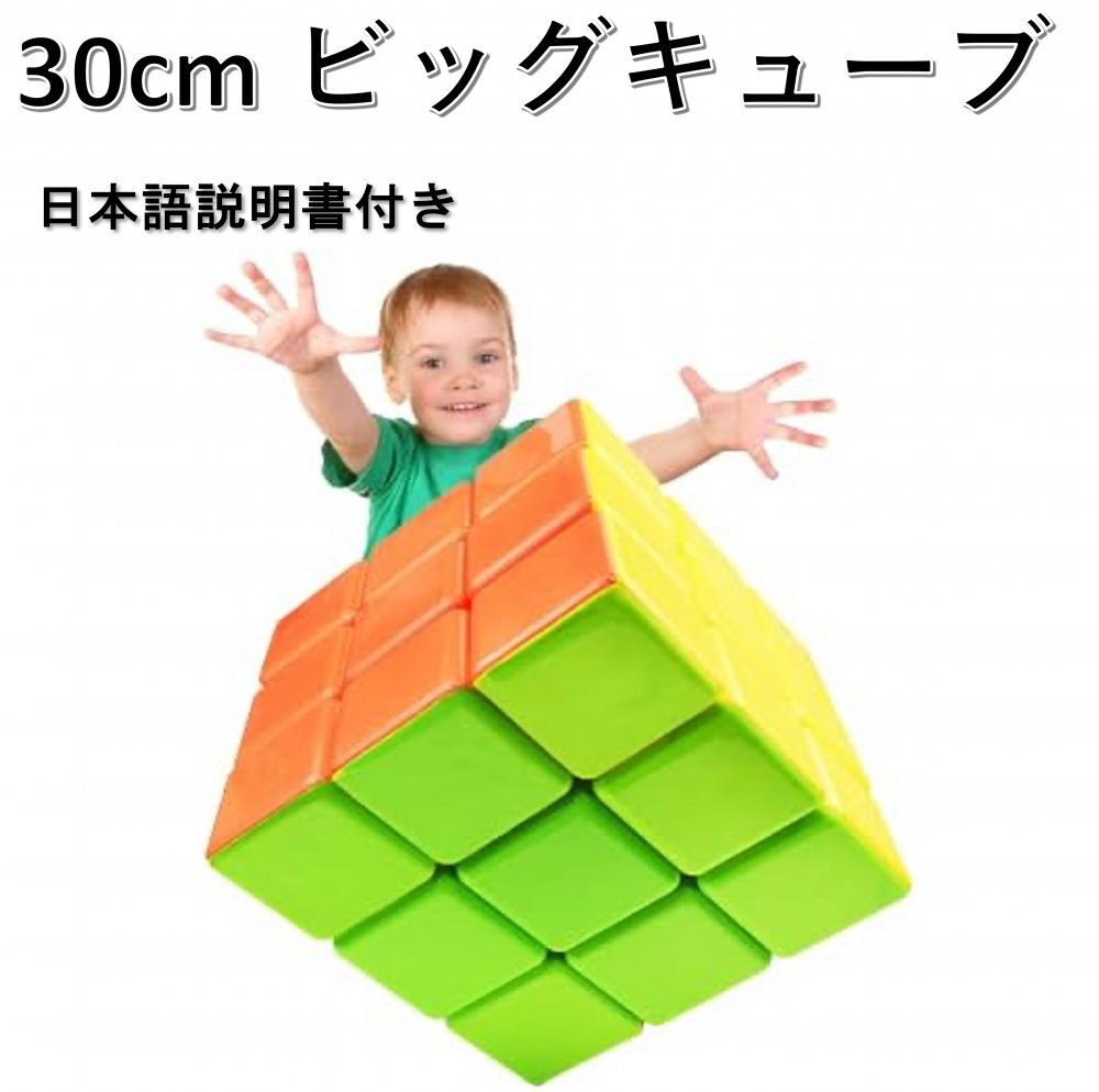 日本語攻略法付き 安心の保証付き ビッグキューブ 30cm 3x3x3 巨大キューブ ステッカーレス ラージキューブ 教育玩具 ルービックキューブ おすすめ