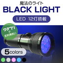 ブラックライト ペンライト ブラックペンライト LED UVライト 懐中電灯 アニサキス 強力 紫外線 科学 汚れ 釣り 蓄光力 絨毯 尿跡 チェック 偽造防止 12灯