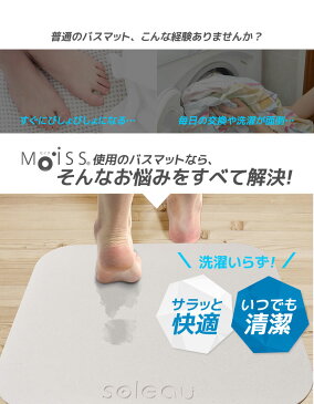 ※クーポン利用で1000円OFF!※ 人気の為再入荷【Moiss（モイス）バスマット】珪藻土バスマット 珪藻土マット 足拭きマット お風呂マット 吸水 速乾 抗菌 消臭 調湿 新生活 ギフト プレゼント 日本製