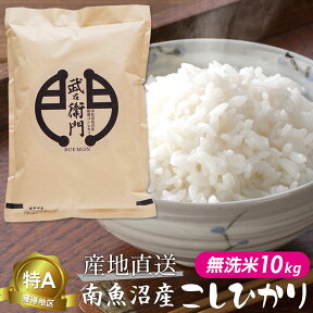 【新米 令和5年度産】 魚沼産 こしひかり コシヒカリ 「武右衛門」 無洗米10kg 特A獲得地区 新潟産 新潟県産 南魚沼産 塩沢産 産地直送 新米 お米 お中元 お歳暮 内祝い 南魚沼産こしひかり コシヒカリ 10kg 南魚沼産コシヒカリ10kg 送料無料