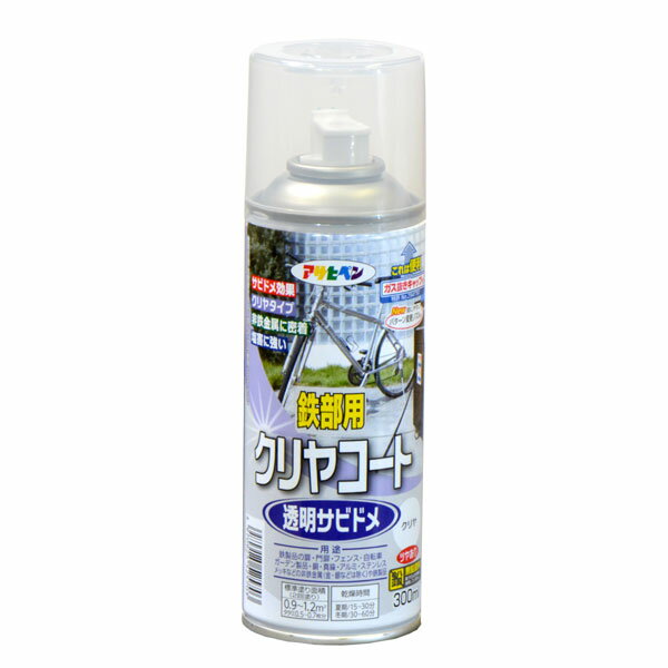 鉄部用クリヤコートスプレー 300mL (クリヤ) さび止め塗料 錆止め 塗料 錆止め塗料 スプレー 鉄部用 DIY 工具 ガーデニング アサヒペン 福井