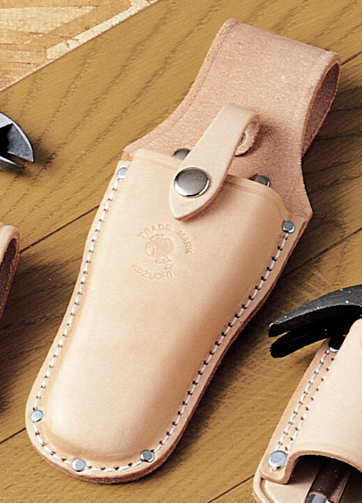 ヌメ皮ミゼットカッター差し ストッパー付 型押 ガーデニング DIY 道具 工具 ツール 大工 外仕事 工事 ..