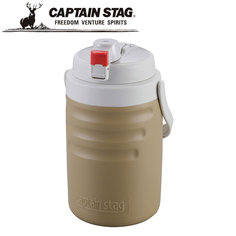 【BLACK FRIDAY限定P5倍（要エントリー）】※クーポン利用で50円OFF！※ ニューレックス ワンタッチハンディーウォータージャグ2L（カーキ） アウトドア・キャンプ用品 キャプテンスタッグ CAPTAIN STAG 屋外 レジャーソロキャンプ バーベキュー 正規品取扱店 パール金属