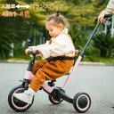 【P2倍+2000円OFF★お買い物マラソン】三輪車 子供 4in1 4way バランスバイク ベビーカー 手押し棒 ペダル付き 安全ベルト付き コントロールバ...